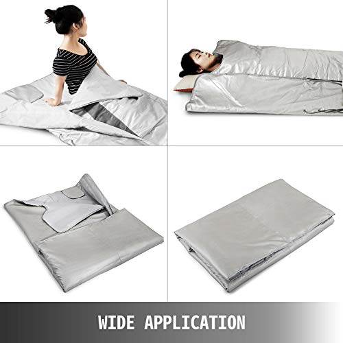 VEVOR 3-Zonen-Infrarot-Saunadecke 25-85 ℃ Ferninfrarot-Sauna-Heizdecke 15-60 Minuten Körperform Schlankheitsmaschine Personal Spa Tragbare Sauna Geeignet für die persönliche Wohlbefindensfürsorge - 8